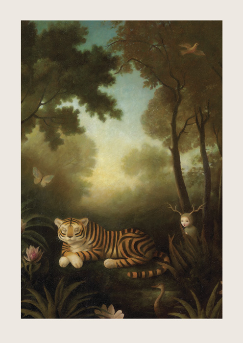 MC14 - Sleeping Tiger Greeting Card by Stephen Mackey